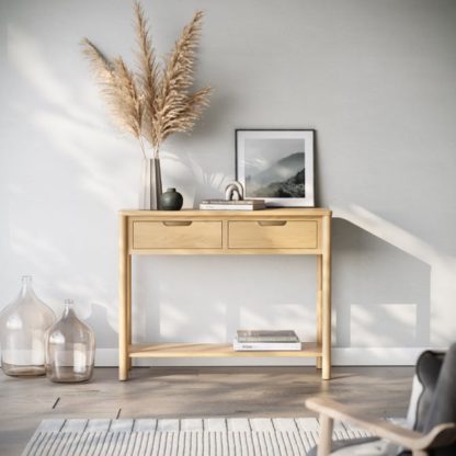 An Image of Florida Console Table, Oak Effect