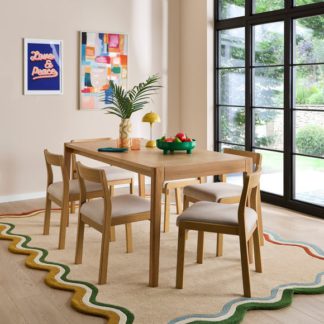 An Image of Elements Holmes Dining Table with 6 Aylesford Chairs