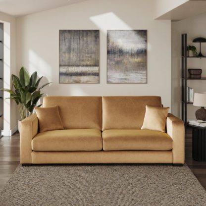 An Image of Carson Vintage Velvet 4 Seater Sofa