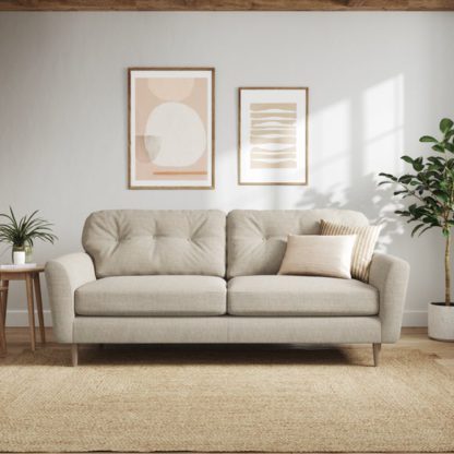 An Image of Sven Chunky Tonal Weave 4 Seater Sofa