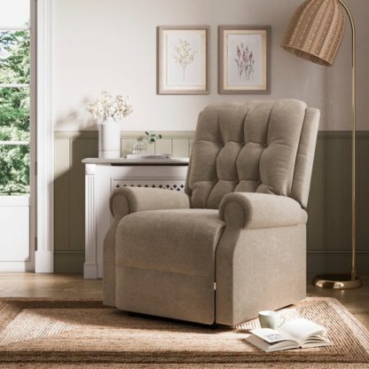 An Image of Catherine Button Back Rise and Recline Chair, Tonal Chenille