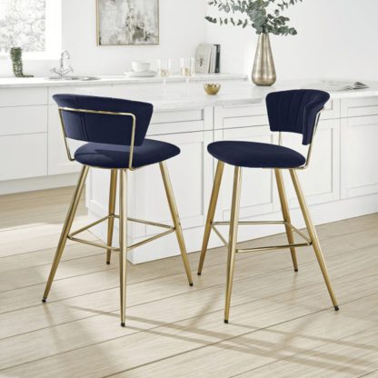 An Image of Kendall Bar Stool, Velvet